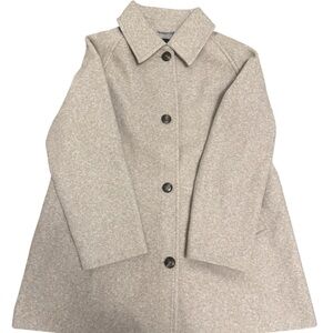 Lane Bryant Size 14 Wool-Look Button Front Jacket Neutral Beige Coat